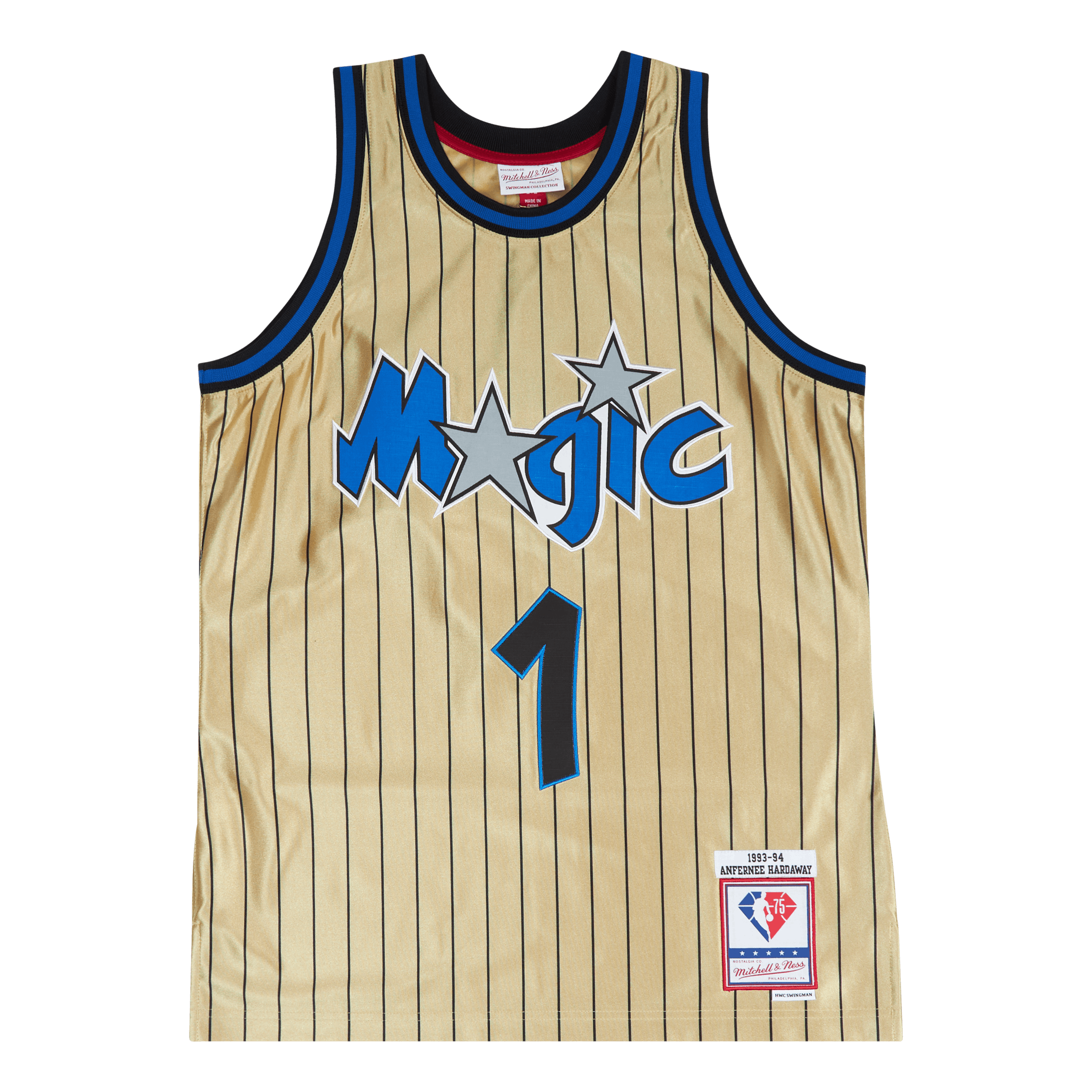 Penny Hardaway Orlando Magic Mitchell & Ness 75th Anniversary 1993/94 Hardwood  Classics Swingman Jersey - Gold