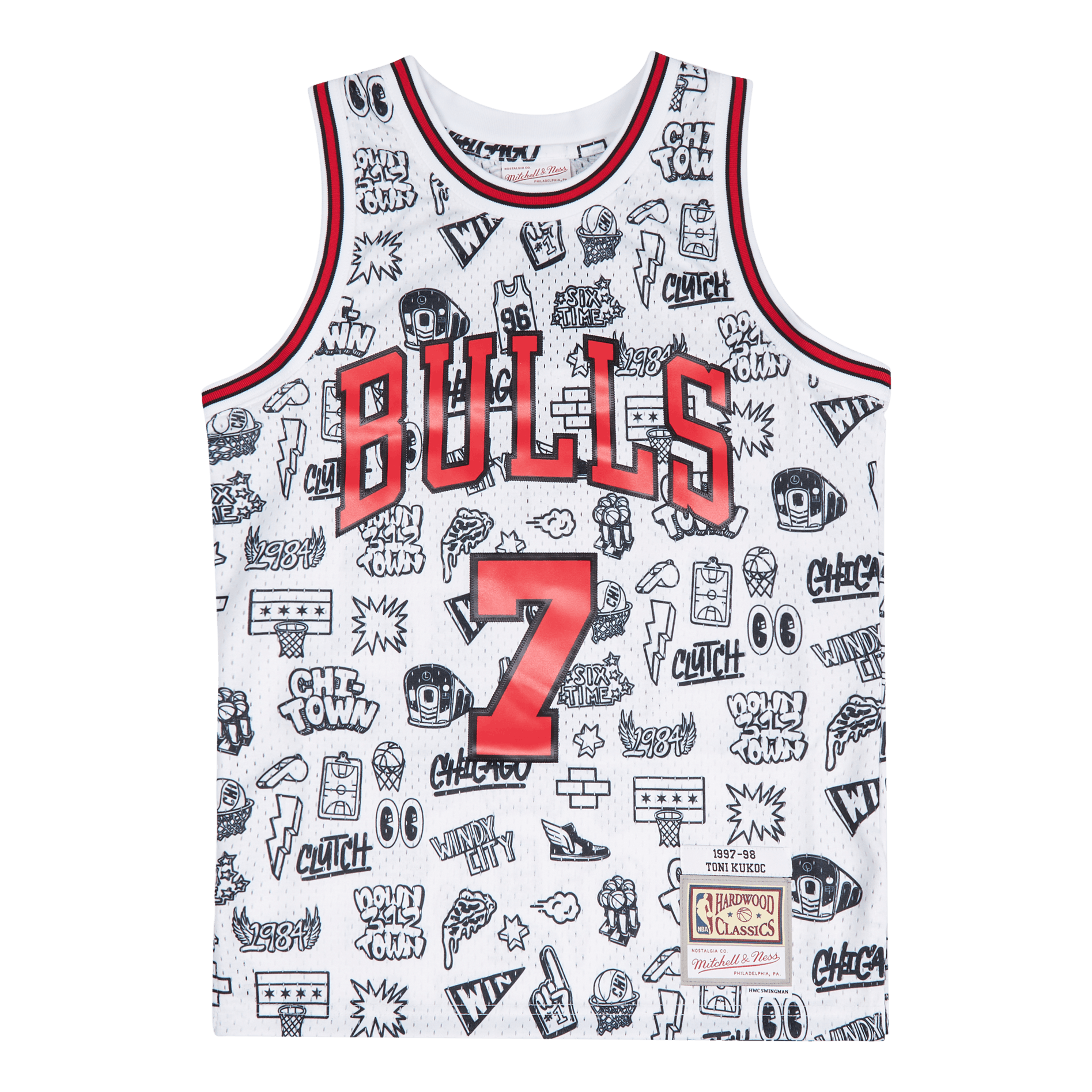 Checkered Chicago Bulls Swingman Jersey
