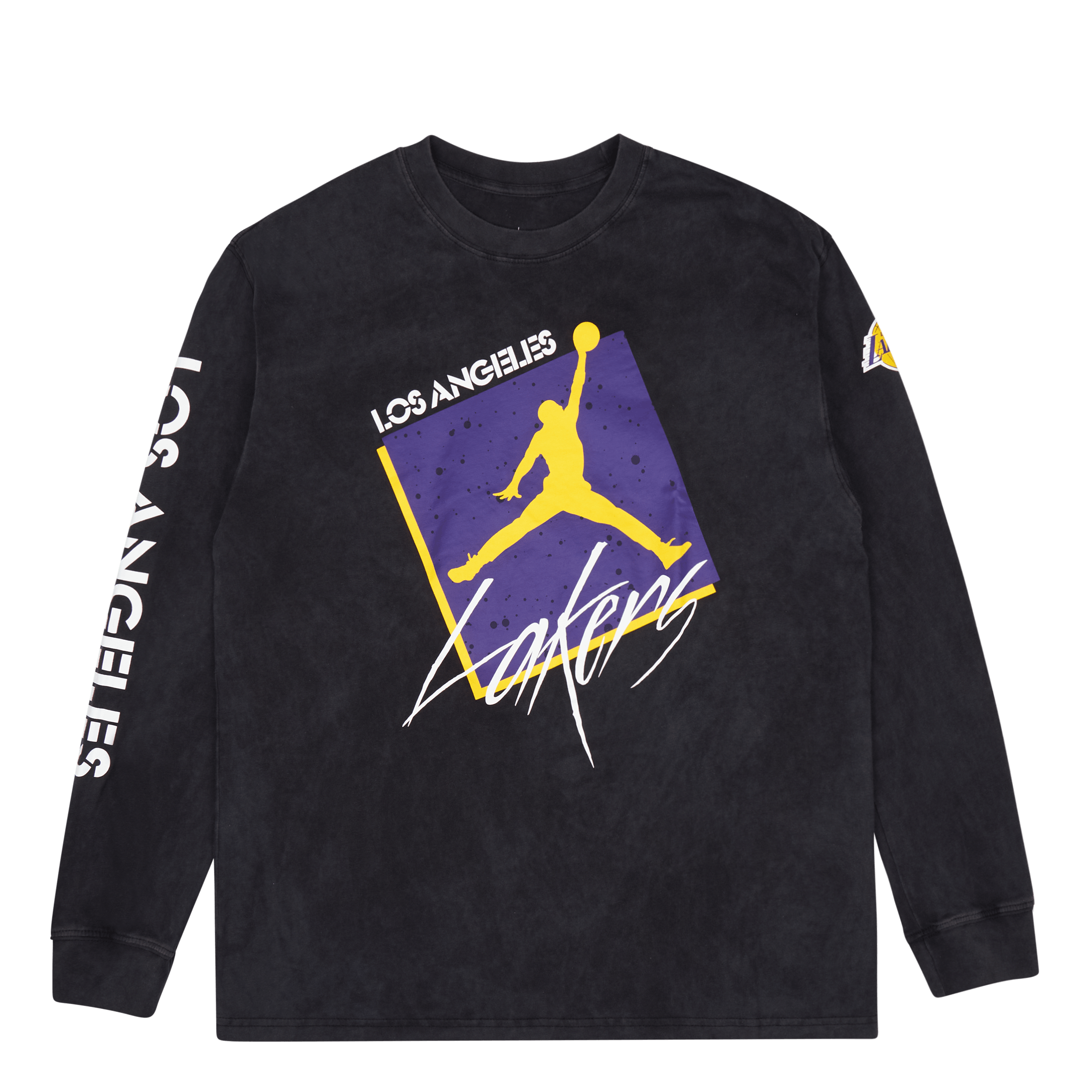 Los Angeles Lakers Courtside Statement Edition Men's Jordan NBA Max90 T- Shirt. Nike LU