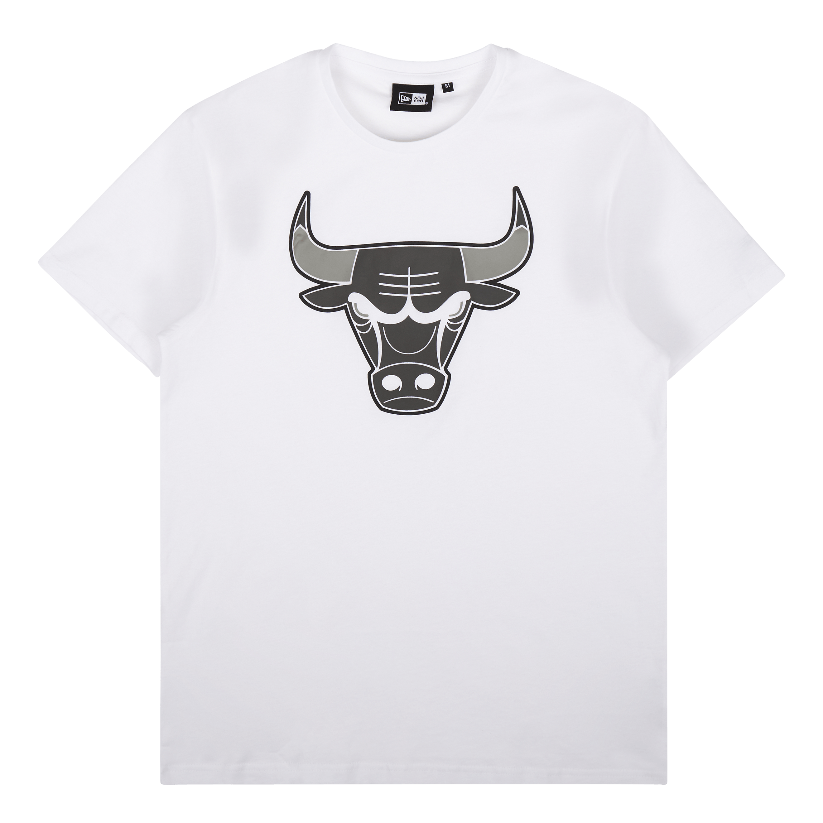 T-Shirt New Era Outline Logo NBA Chicago Bulls - White/Black - men