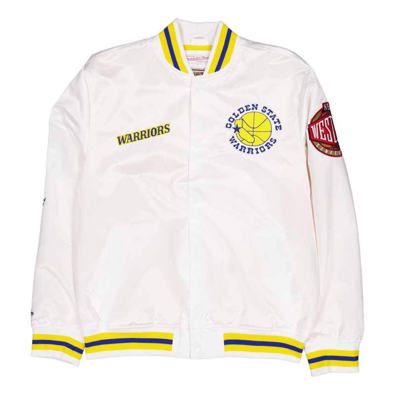 Mitchell and ness warriors satin jacket shop