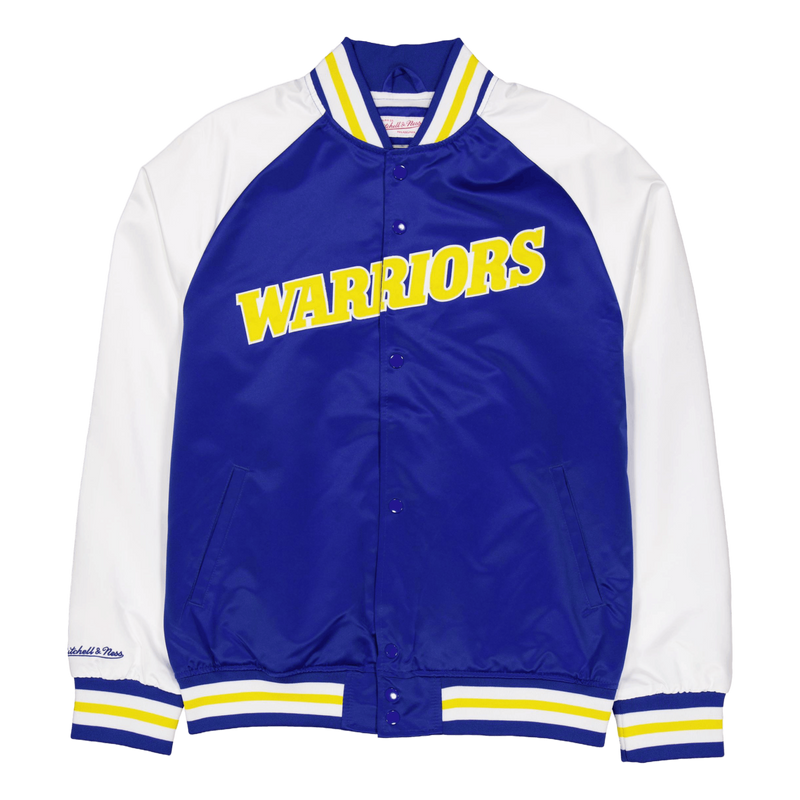 Mitchell and ness warriors satin jacket best sale