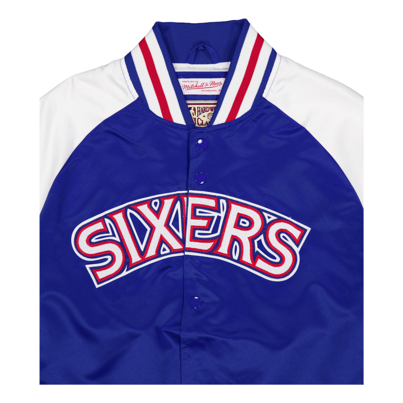 76ers Primetime Lightweight Satin Jacket
