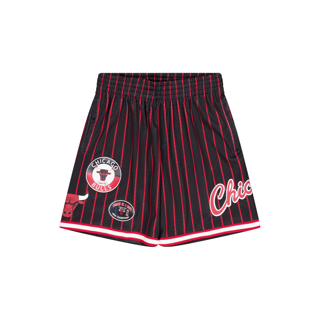 Shop Mitchell & Ness Chicago Bulls City Collection Shorts  PSHR5013-CBUYYPPPBKRD black