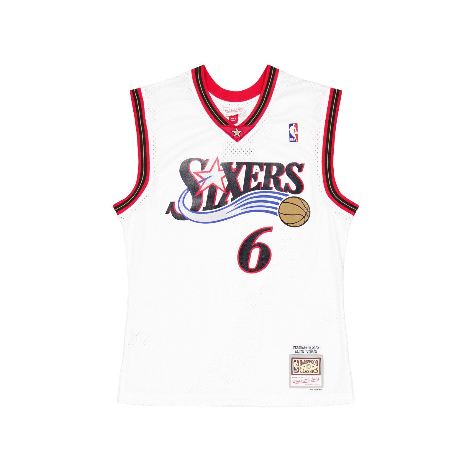 mitchell ness シクサーズ　76ers NBA アイバーソン Men's Mitchell & Ness Allen Iverson White Philadelphia 76ers