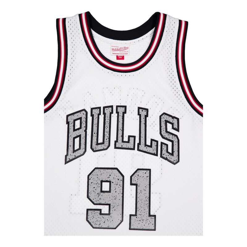Bulls Cracked Cement Swingman Jersey 1997 Rodman