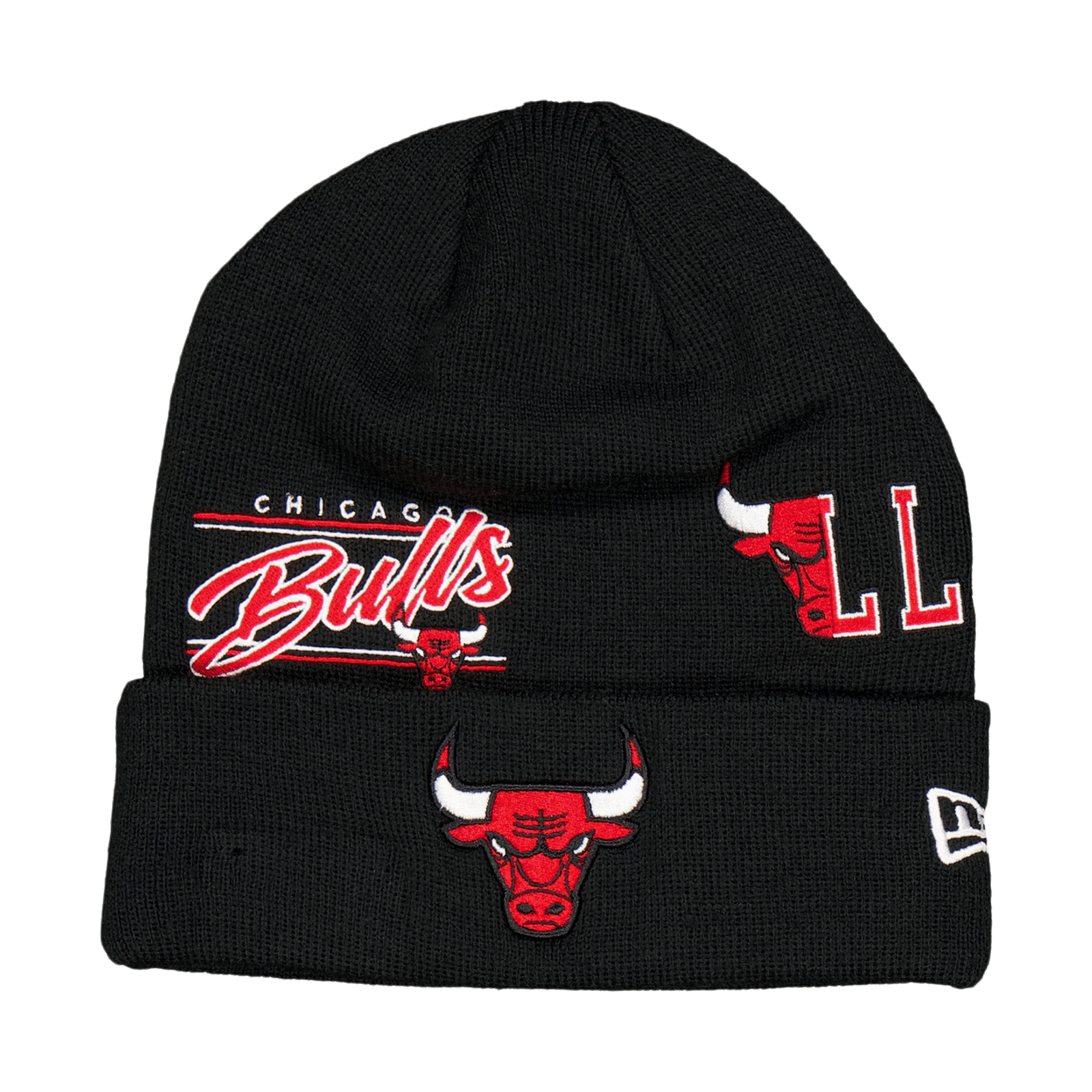 Bonnet D'hiver Chicago Bulls Mitchell And Ness – Noir Et Rouge – Taille Unique