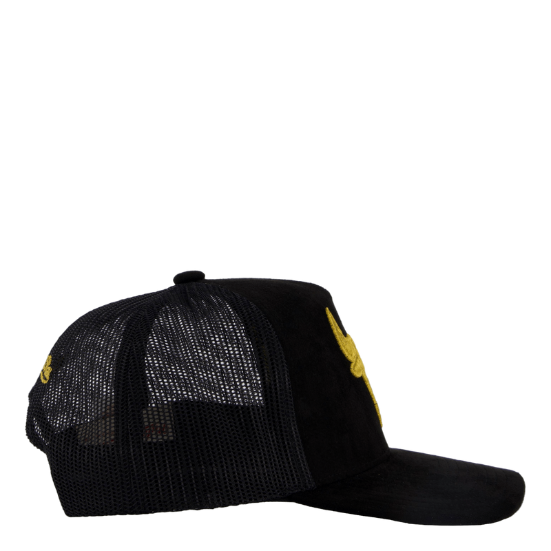 Suede Trucker Black/gold