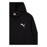 Ess Small Logo Hoodie Fl Puma Black-cat