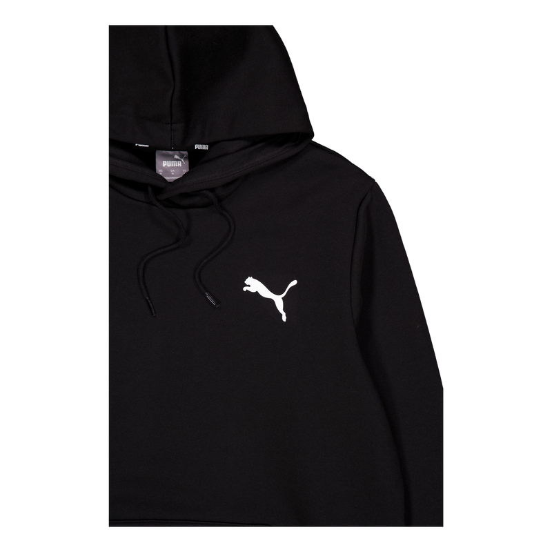 Ess Small Logo Hoodie Fl Puma Black-cat