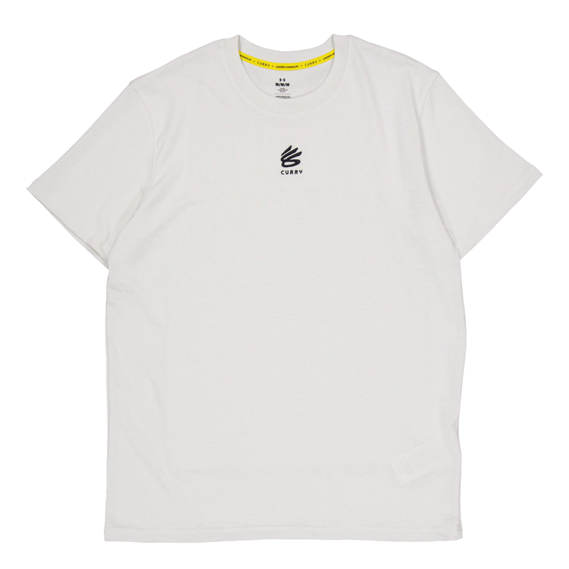 Curry Hvyweight Logo Tee White Clay