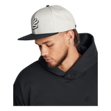 M Curry Flatbrim Snapback White Clay