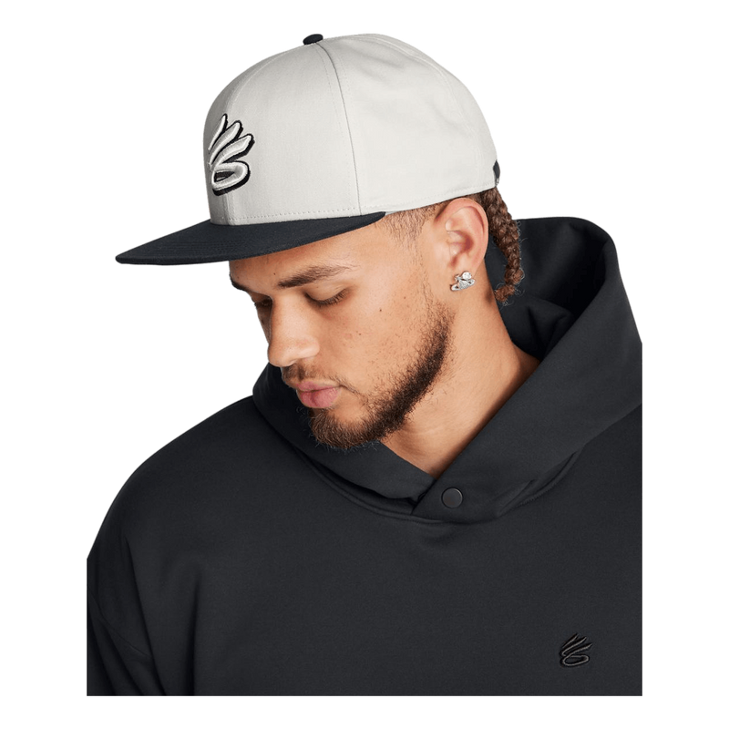 M Curry Flatbrim Snapback White Clay