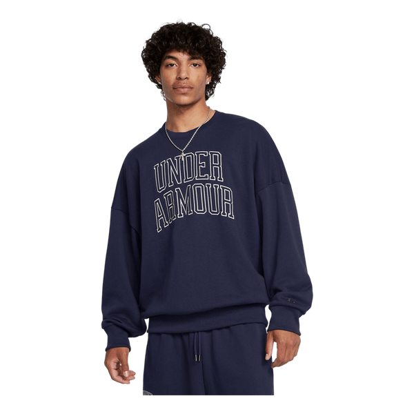 Ua Icon Hwt Terry Os Crew Midnight Navy