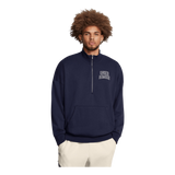 Ua Icon Hwt Terry Os 1/2 Zip Midnight Navy