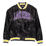 Nba Applique Satin Bomber Los  Blktrp