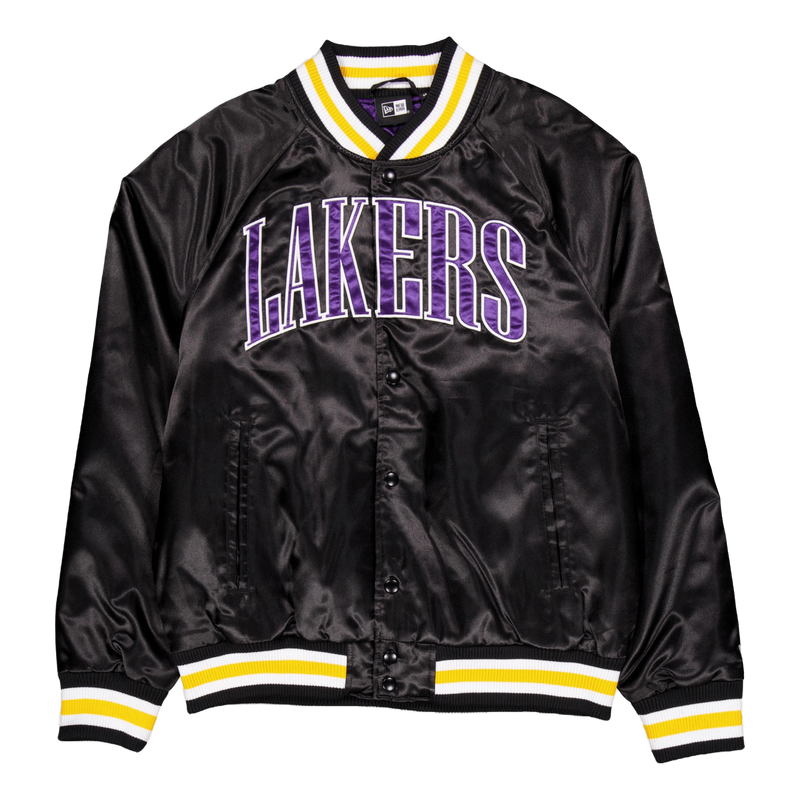 Nba Applique Satin Bomber Los  Blktrp