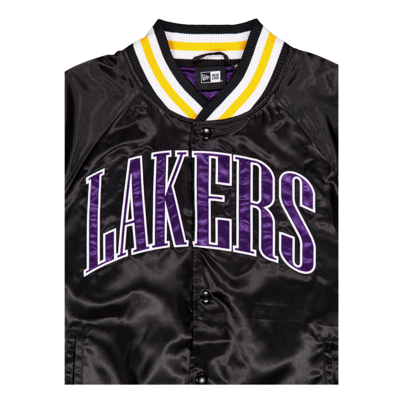 Nba Applique Satin Bomber Los  Blktrp