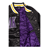 Nba Applique Satin Bomber Los  Blktrp