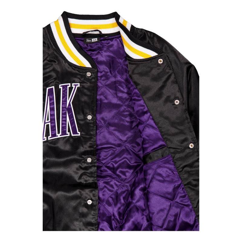 Nba Applique Satin Bomber Los  Blktrp