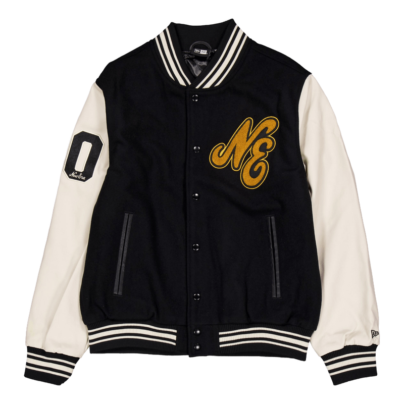 Ne Script Logo Varsity Jacket  Blkofw