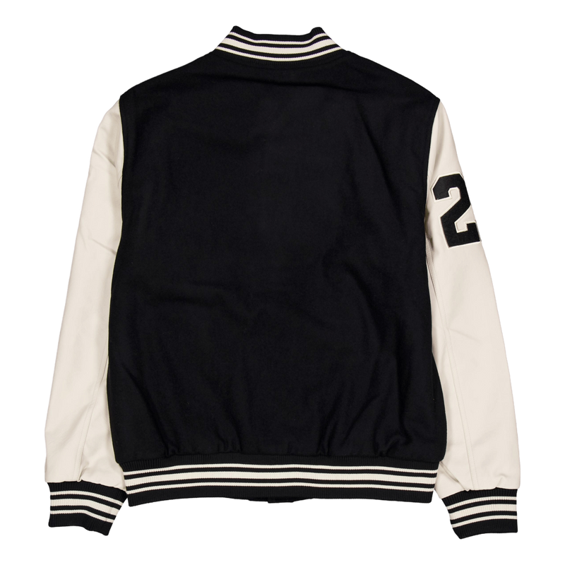 Ne Script Logo Varsity Jacket  Blkofw