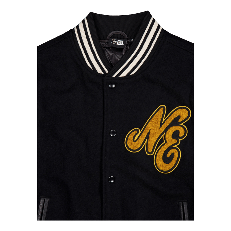 Ne Script Logo Varsity Jacket  Blkofw