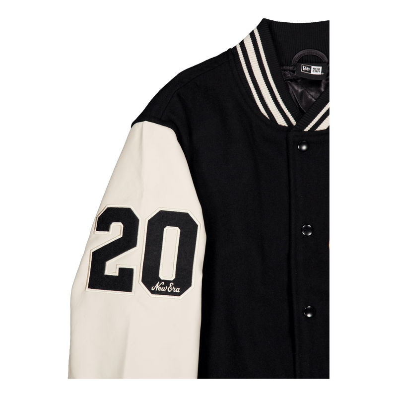 Ne Script Logo Varsity Jacket  Blkofw