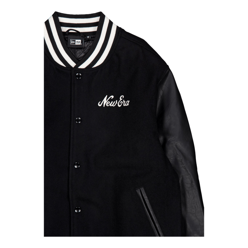 Ne Varsity Jacket Newera Blkwhi