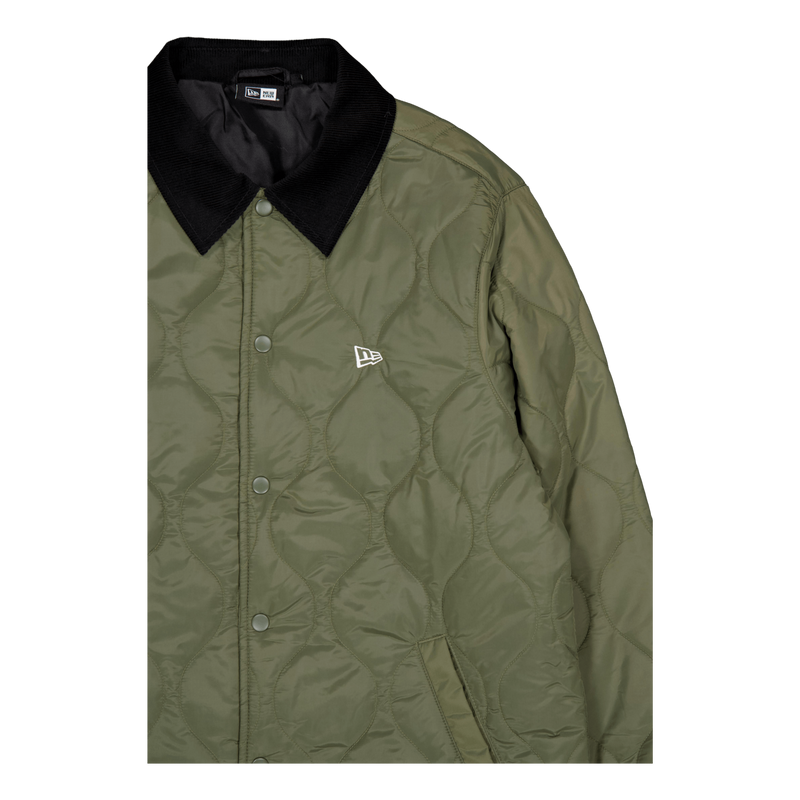 Quilted Coaches Jckt New Era Novwhi