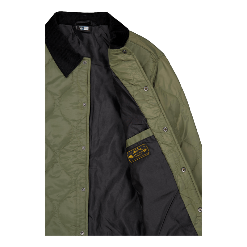 Quilted Coaches Jckt New Era Novwhi
