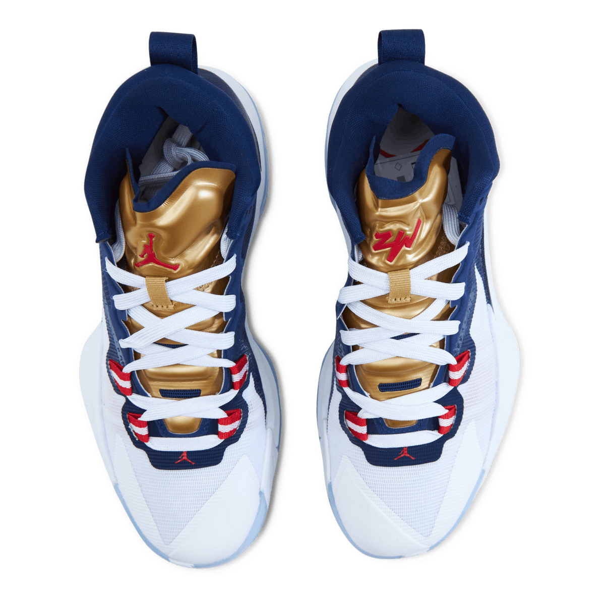 Jordan Zion Williamson\'s‎ 1 USA Basketball Shoes Men 13 Blue White Red Gold Air Jordan Zion 1 PF  main image 3