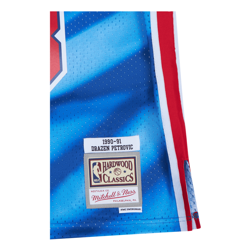 Mitchell & Ness Drazen Petrovic Blue New Jersey Nets 1990-91 Hardwood Classics Swingman Jersey