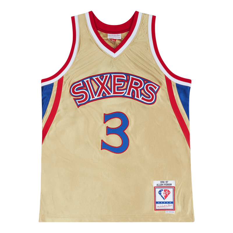 Gold 2024 sixers jersey