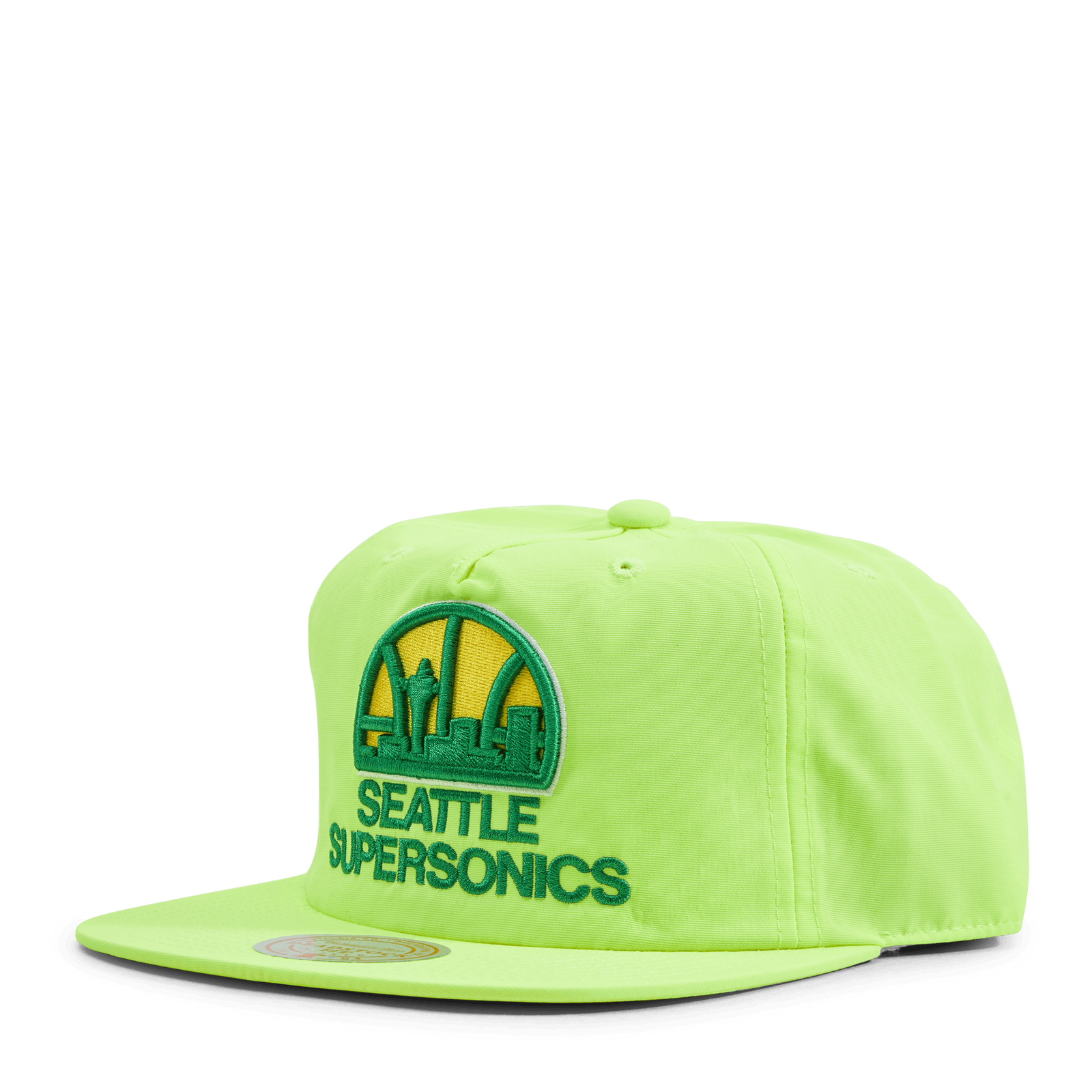 Supersonics Neon Nylon Snapback Mitchell Ness Solestory