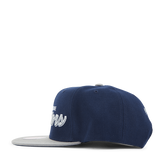 Warriors Navy Spirit Script Snapback