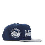 Warriors Navy Spirit Script Snapback