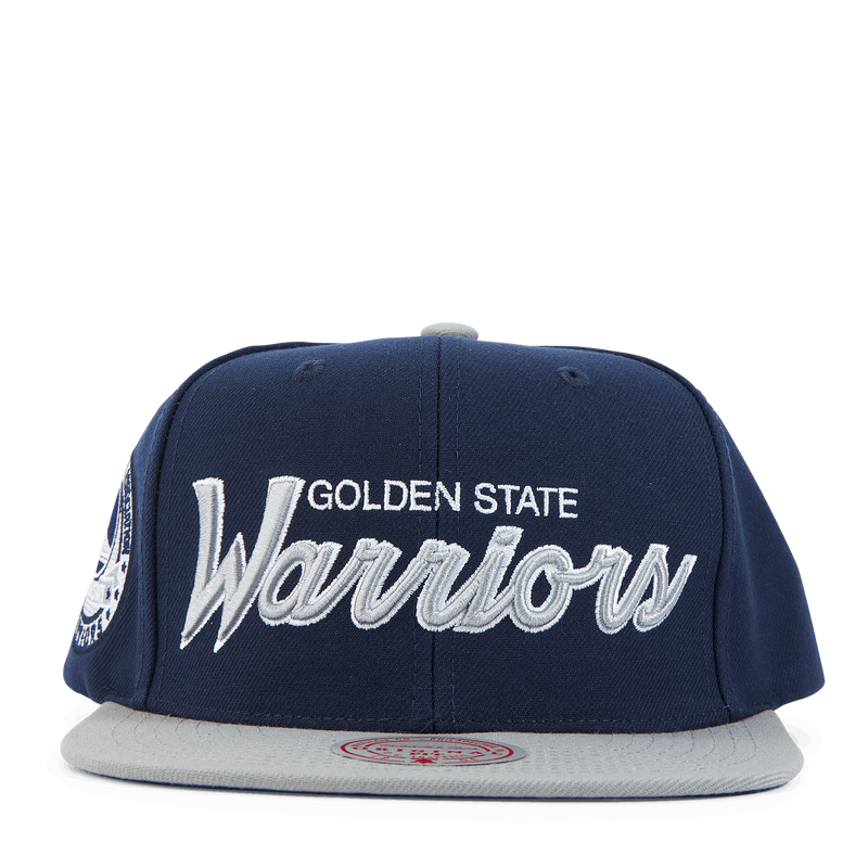 Warriors Navy Spirit Script Snapback