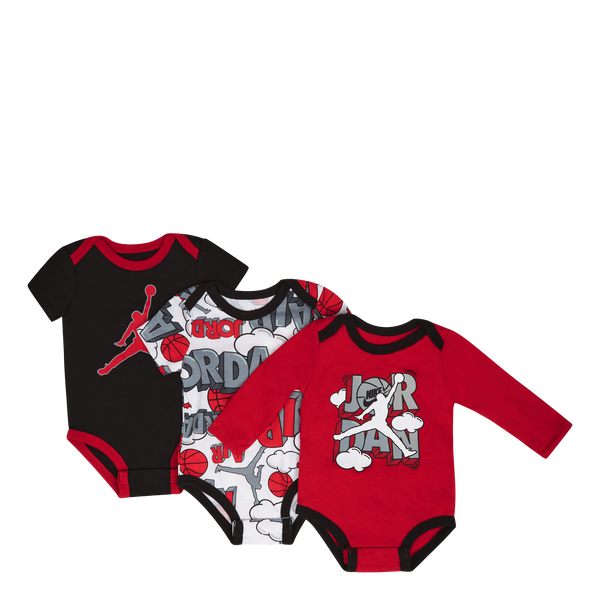 Jordan Air Comic 3-pk Bodysuit Set Fire