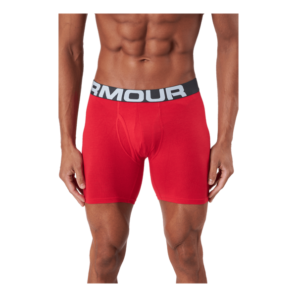 Under Armour Charged Cotton 6in 3 Pack Red