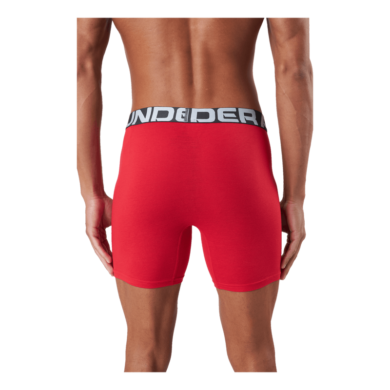 Under Armour Charged Cotton 6in 3 Pack Red