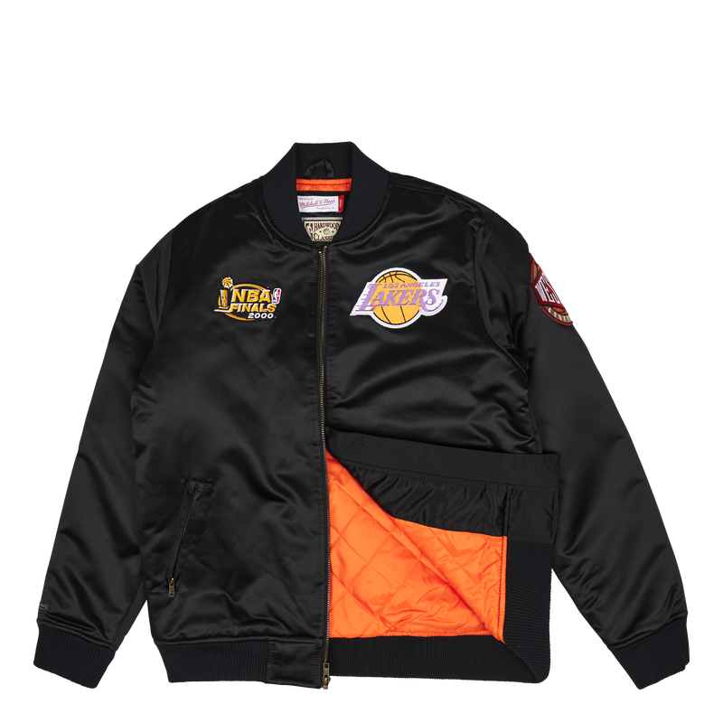 Lakers Flight Satin Bomber Jacket - Mitchell & Ness – Solestory