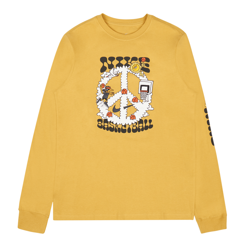 M Nk Tee Ls Wheat Gold